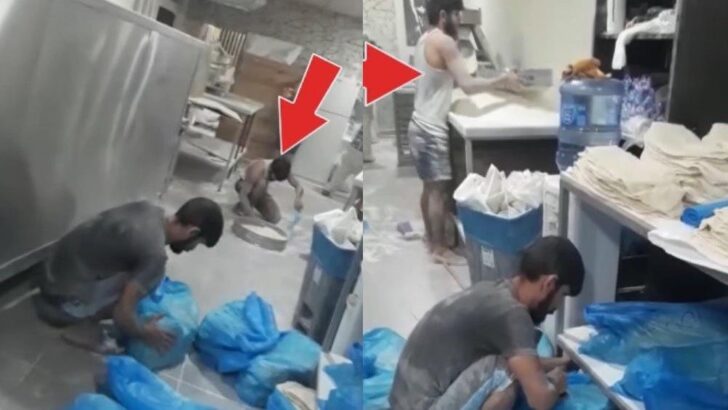 Fırında skandal: Yere dökülen unları toplayıp lavaş yaptı