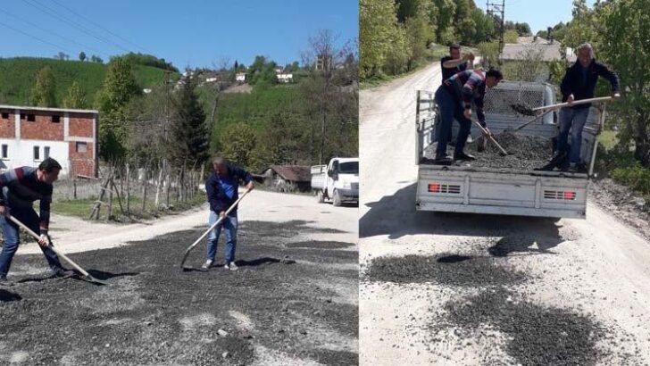 AKP’li belediyenin yapmadığı yolu, vatandaşlar yapıyor