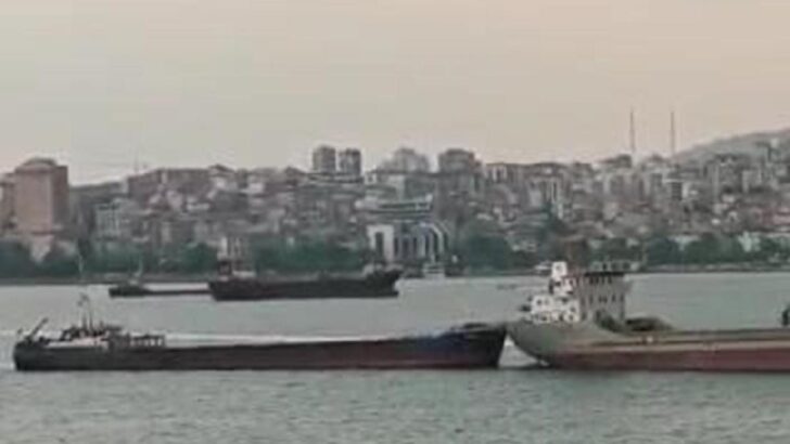 Kartal açıklarında iki gemi çarpıştı