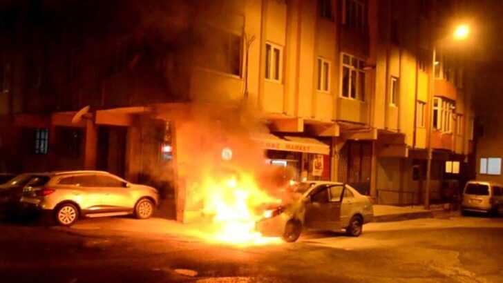 LPG’li otomobil alev topuna döndü