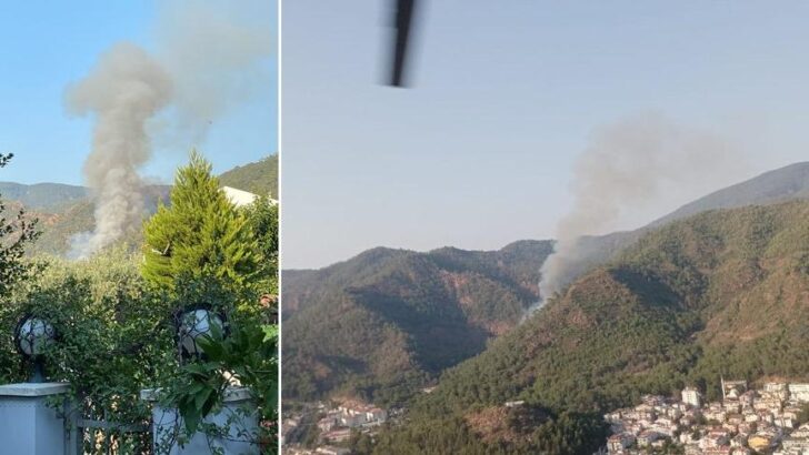 Marmaris’te orman yangını çıktı