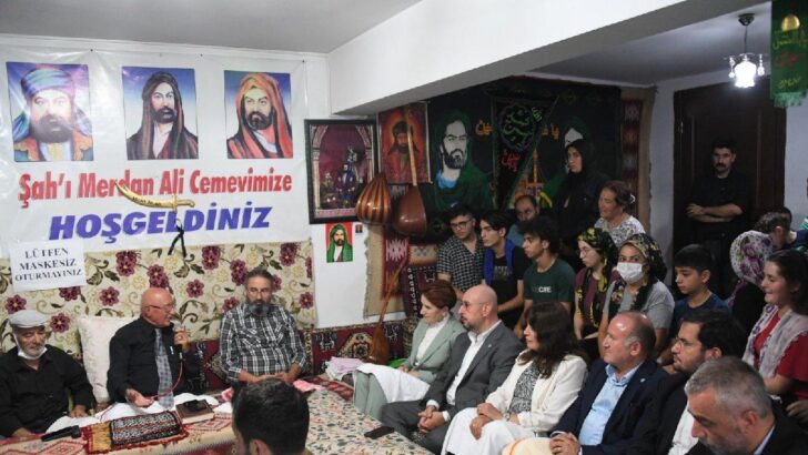 Meral Akşener, saldırıya uğrayan cemevini ziyaret etti