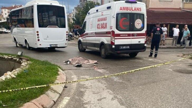 Edirne’de yolcu minibüsünün çarptığı kadın öldü