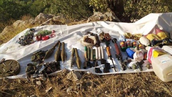 Cudi’de PKK’ya ait çok sayıda silah ele geçirildi