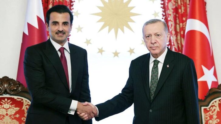 Cumhurbaşkanı Erdoğan, Katar Emiri ile görüştü