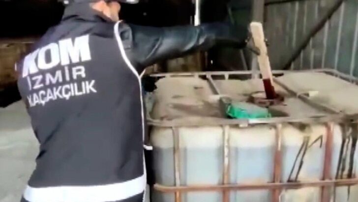 İzmir’de 1 milyon litre kaçak akaryakıt ele geçirildi