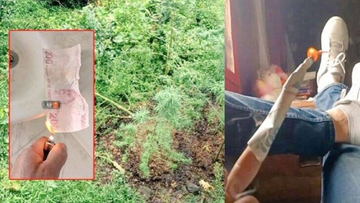 Türk lirasını yakıp fotoğraf paylaşmıştı, evinden çıkanlar şaşkına çevirdi