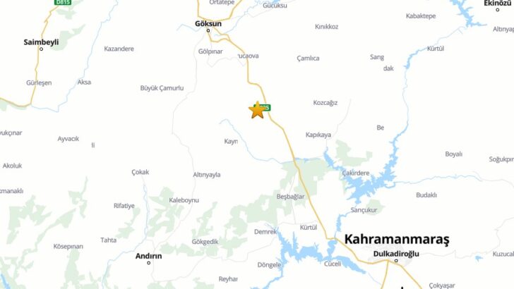 Kahramanmaraş’ta 4,1 büyüklüğünde deprem