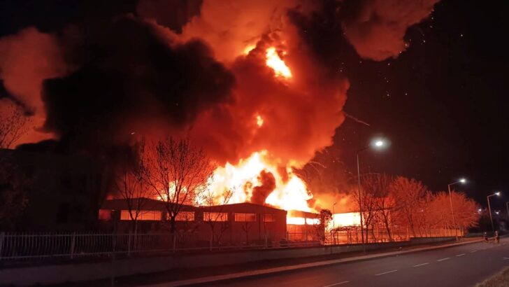 Tekirdağ’da fabrika yangını