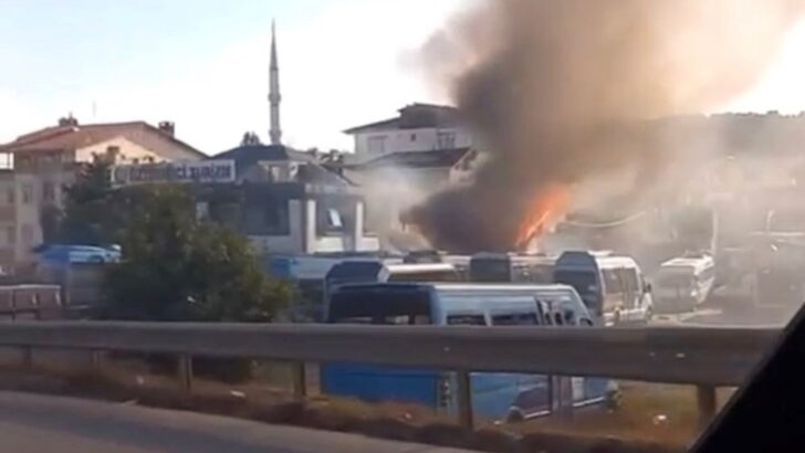 Ümraniye’de iş yeri yangını