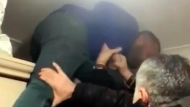 Cezaevi firarisi gardırobun üzerinde yakalandı