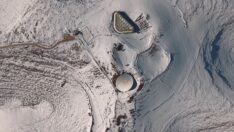 Göbeklitepe beyaza büründü: 12 bin yıllık tarih dronla görüntülendi