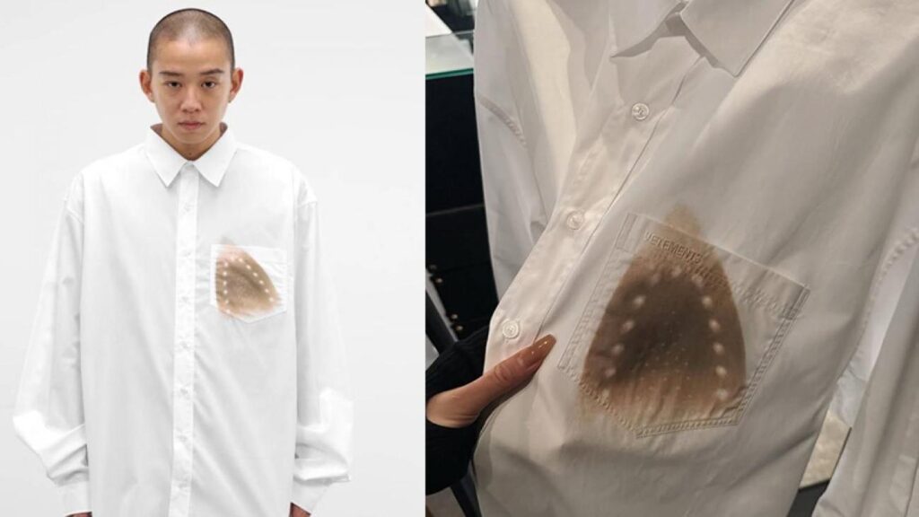 Sosyal medya bunu konuşuyor: ‘Ütü yanığı’ baskılı gömleğin fiyatı şaşkına çevirdi