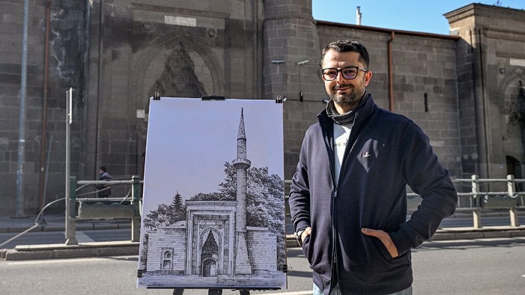 Üçüncü kuşak ressam Kayseri’nin tarihini tuvale işliyor